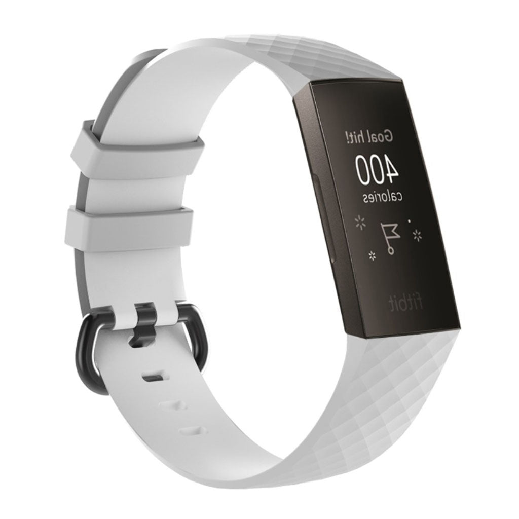 Fremragende Fitbit Charge 3 Silikone Rem - Hvid#serie_11