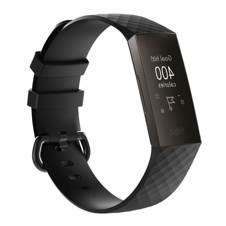 Fremragende Fitbit Charge 3 Silikone Rem - Sort#serie_12