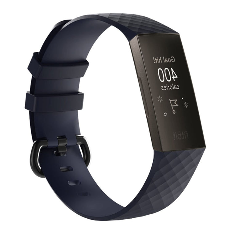Fremragende Fitbit Charge 3 Silikone Rem - Blå#serie_3