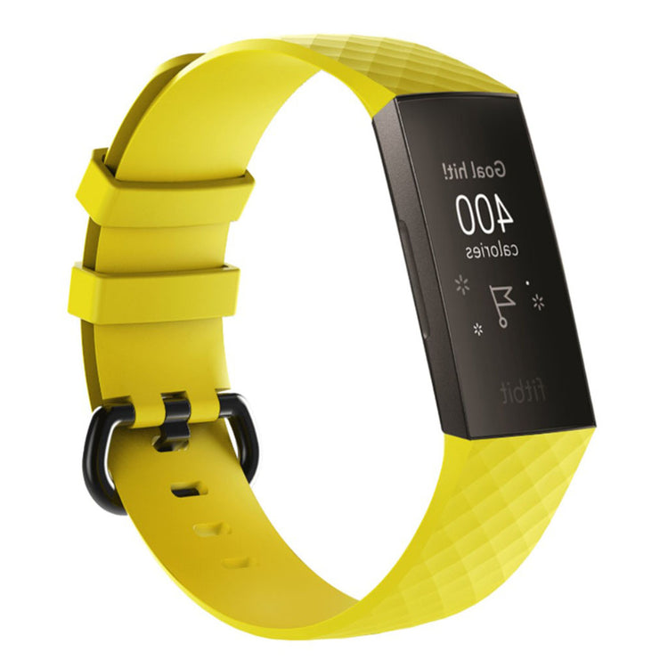 Fremragende Fitbit Charge 3 Silikone Rem - Gul#serie_6
