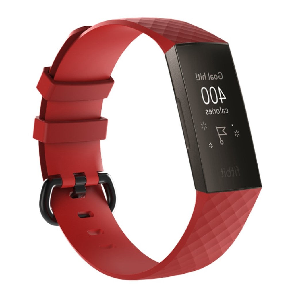Fremragende Fitbit Charge 3 Silikone Rem - Rød#serie_8