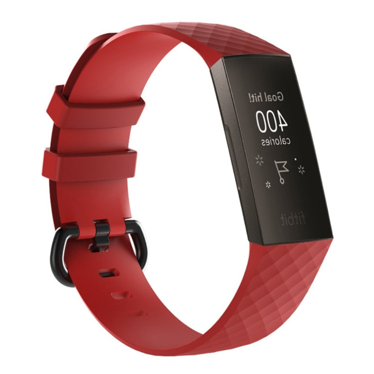 Fremragende Fitbit Charge 3 Silikone Rem - Rød#serie_8