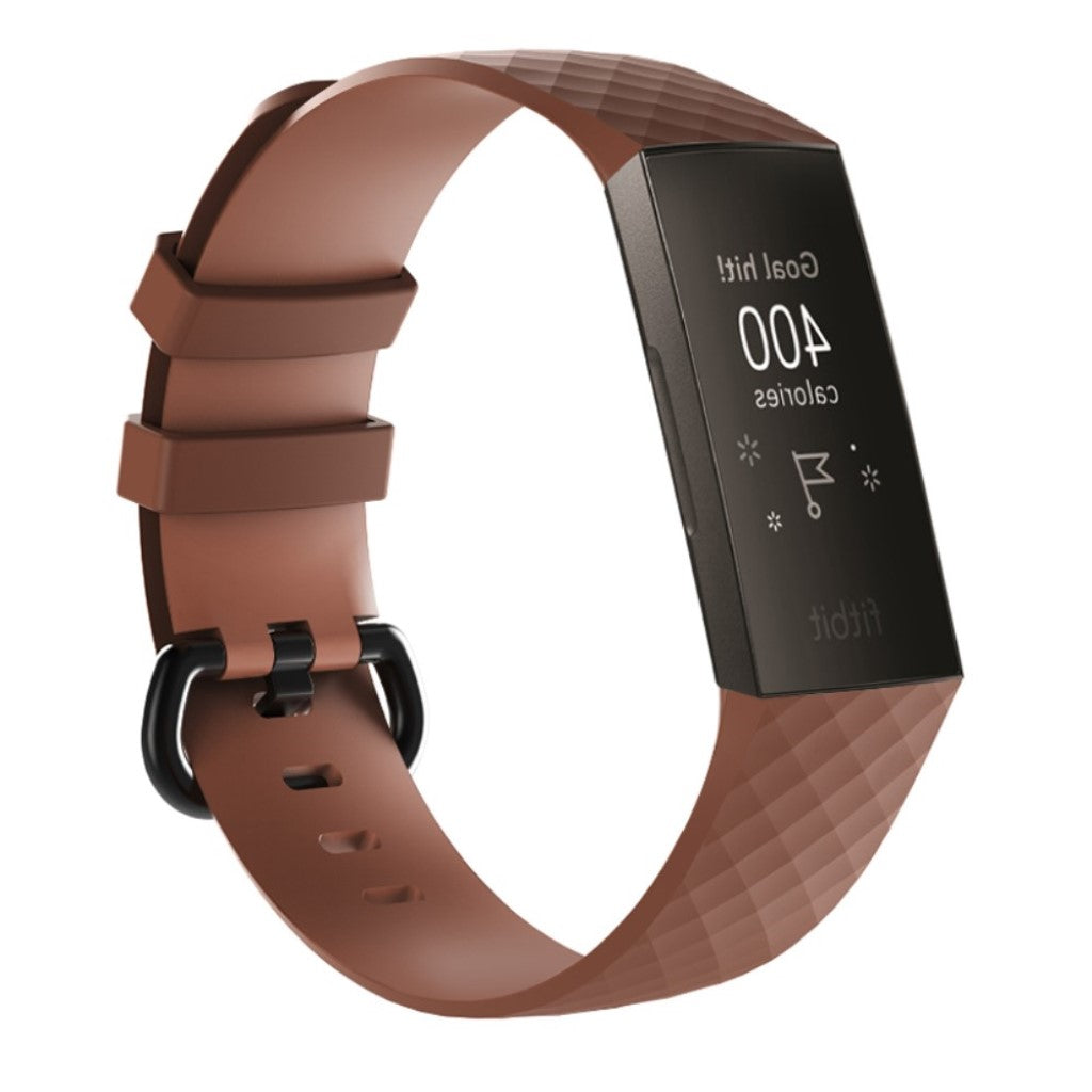 Fremragende Fitbit Charge 3 Silikone Rem - Brun#serie_9