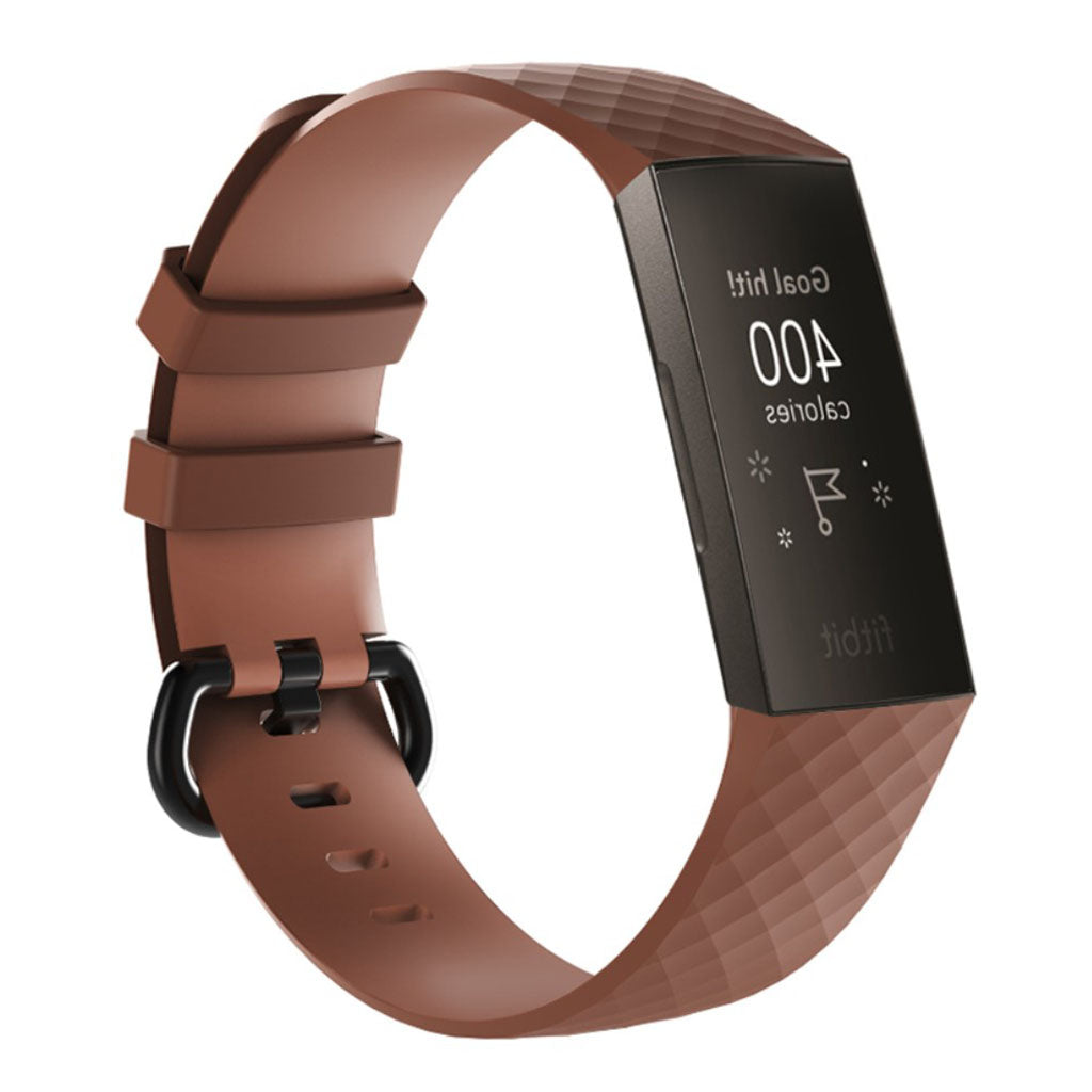 Fremragende Fitbit Charge 3 Silikone Rem - Brun#serie_9