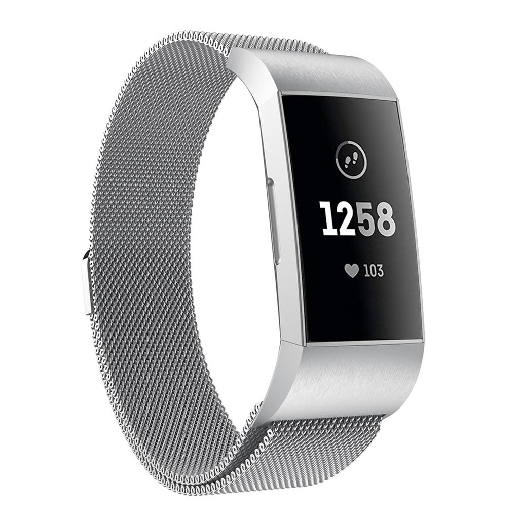 Helt vildt pænt Fitbit Charge 3 Metal Rem - Sølv#serie_5