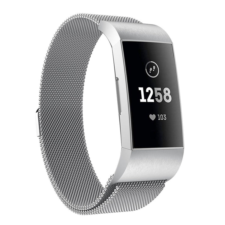 Helt vildt pænt Fitbit Charge 3 Metal Rem - Sølv#serie_5