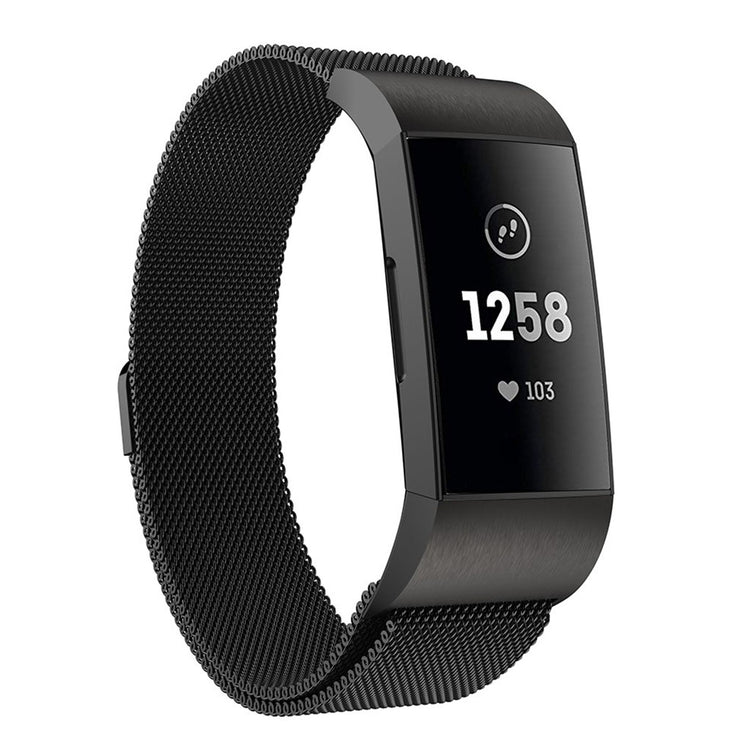 Helt vildt pænt Fitbit Charge 3 Metal Rem - Sort#serie_6