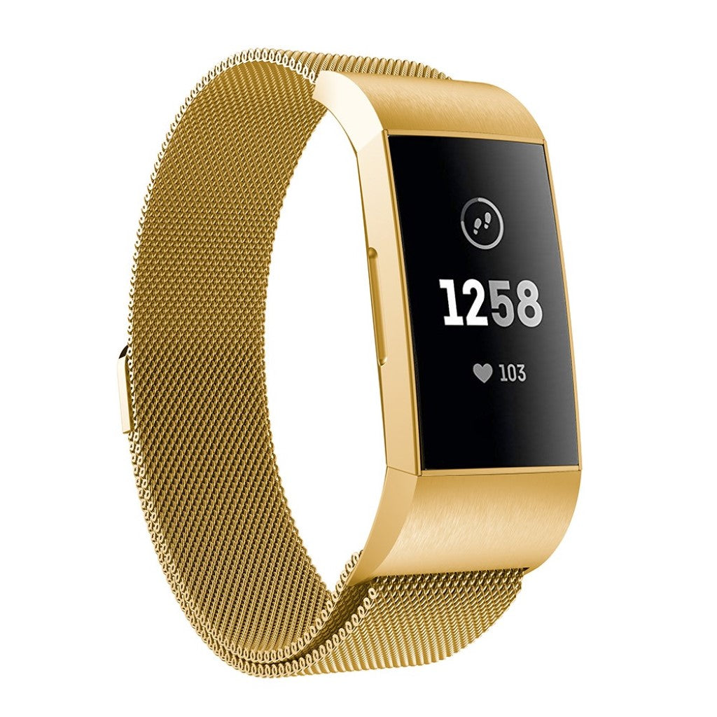 Mega fint Fitbit Charge 3 Metal Rem - Guld#serie_3