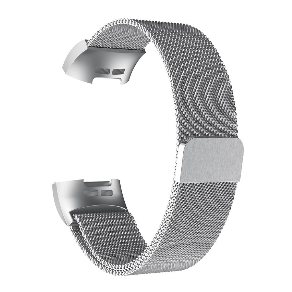 Mega fint Fitbit Charge 3 Metal Rem - Sølv#serie_5