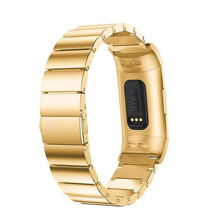 Meget elegant Fitbit Charge 3 Metal Rem - Guld#serie_1