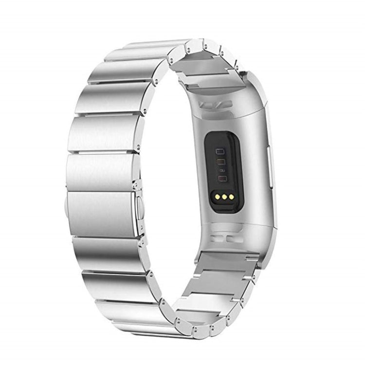 Meget elegant Fitbit Charge 3 Metal Rem - Sølv#serie_3