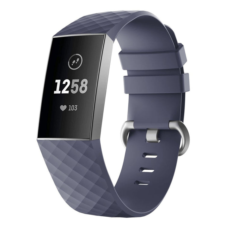 Rigtigt nydelig Fitbit Charge 3 Silikone Rem - Lilla#serie_2