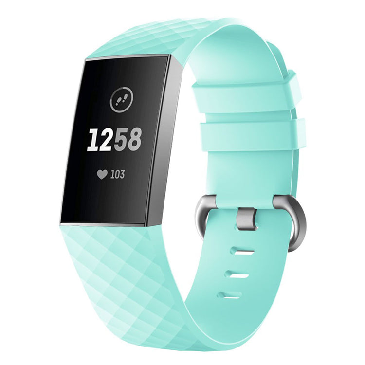 Rigtigt nydelig Fitbit Charge 3 Silikone Rem - Grøn#serie_4