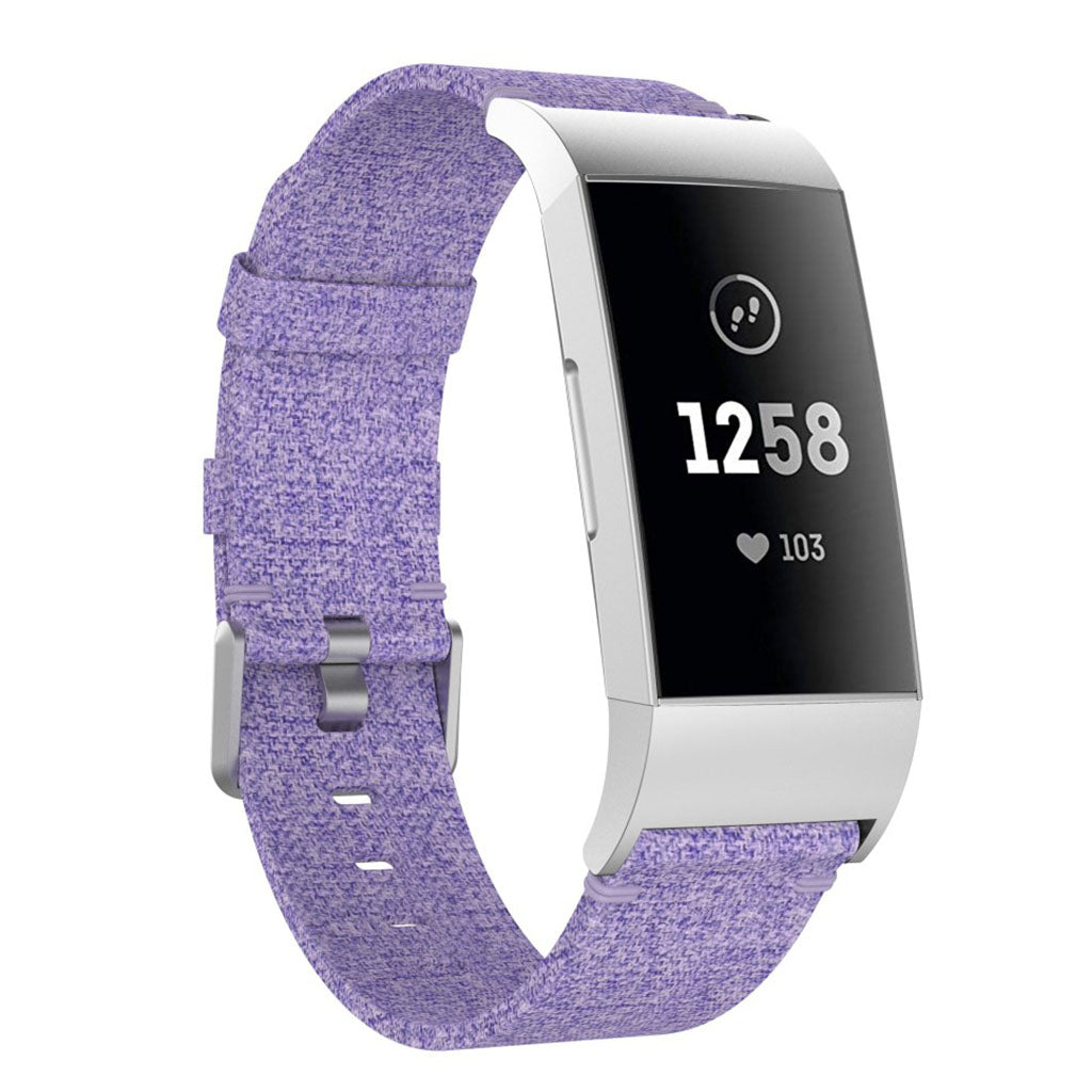 Vildt elegant Fitbit Charge 3 Nylon Rem - Lilla#serie_1