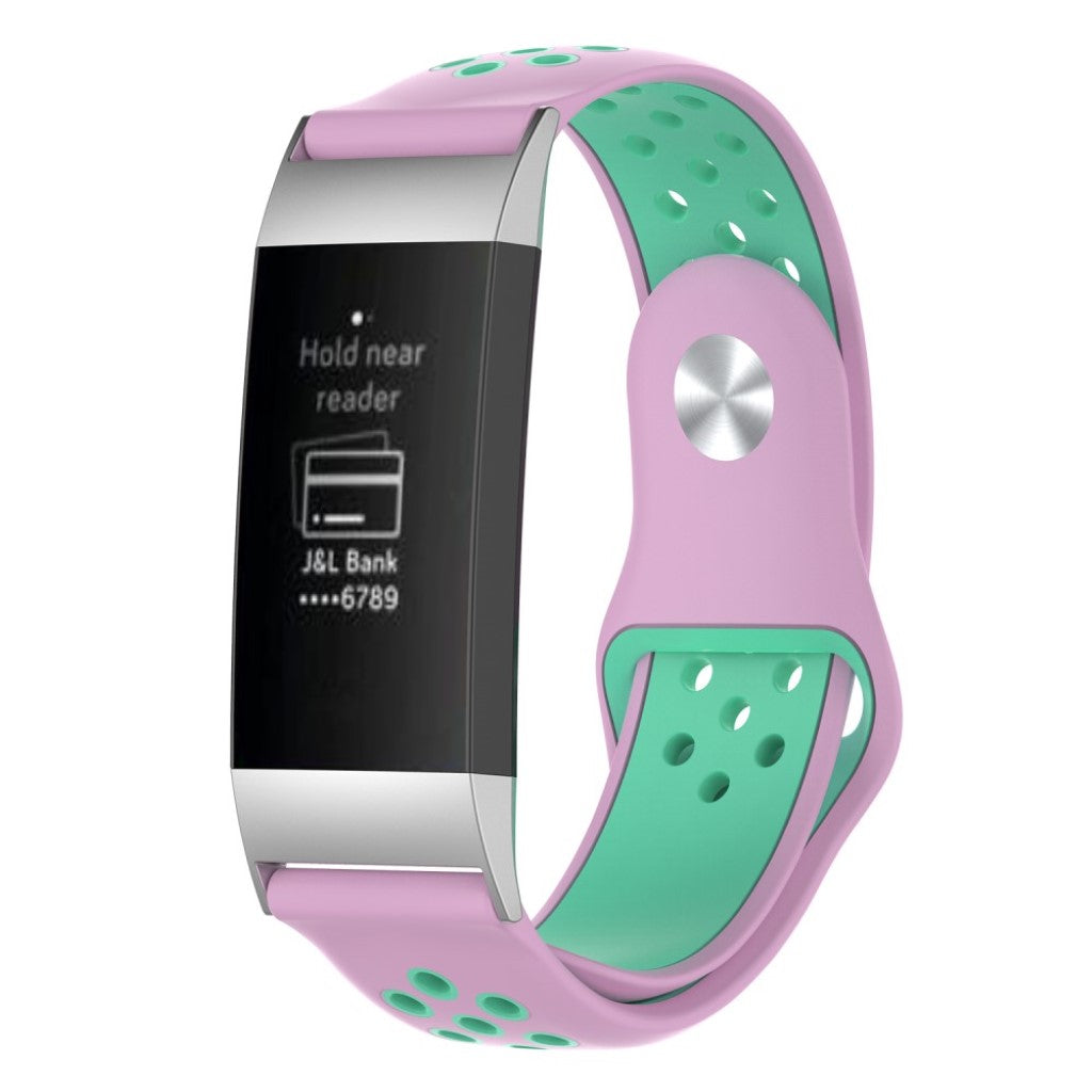 Super pænt Fitbit Charge 3 Silikone Rem - Flerfarvet#serie_1