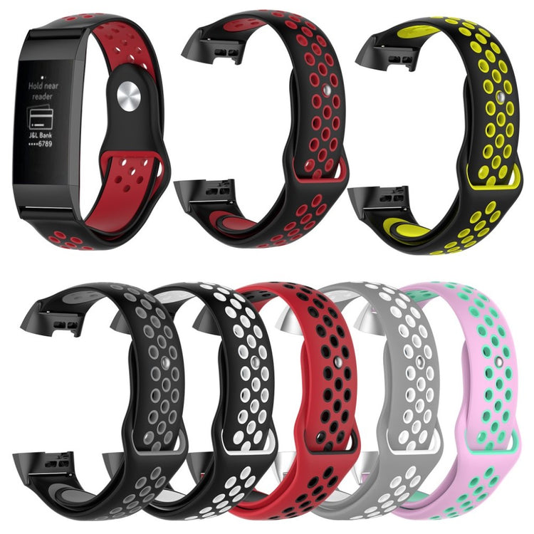 Super pænt Fitbit Charge 3 Silikone Rem - Flerfarvet#serie_7
