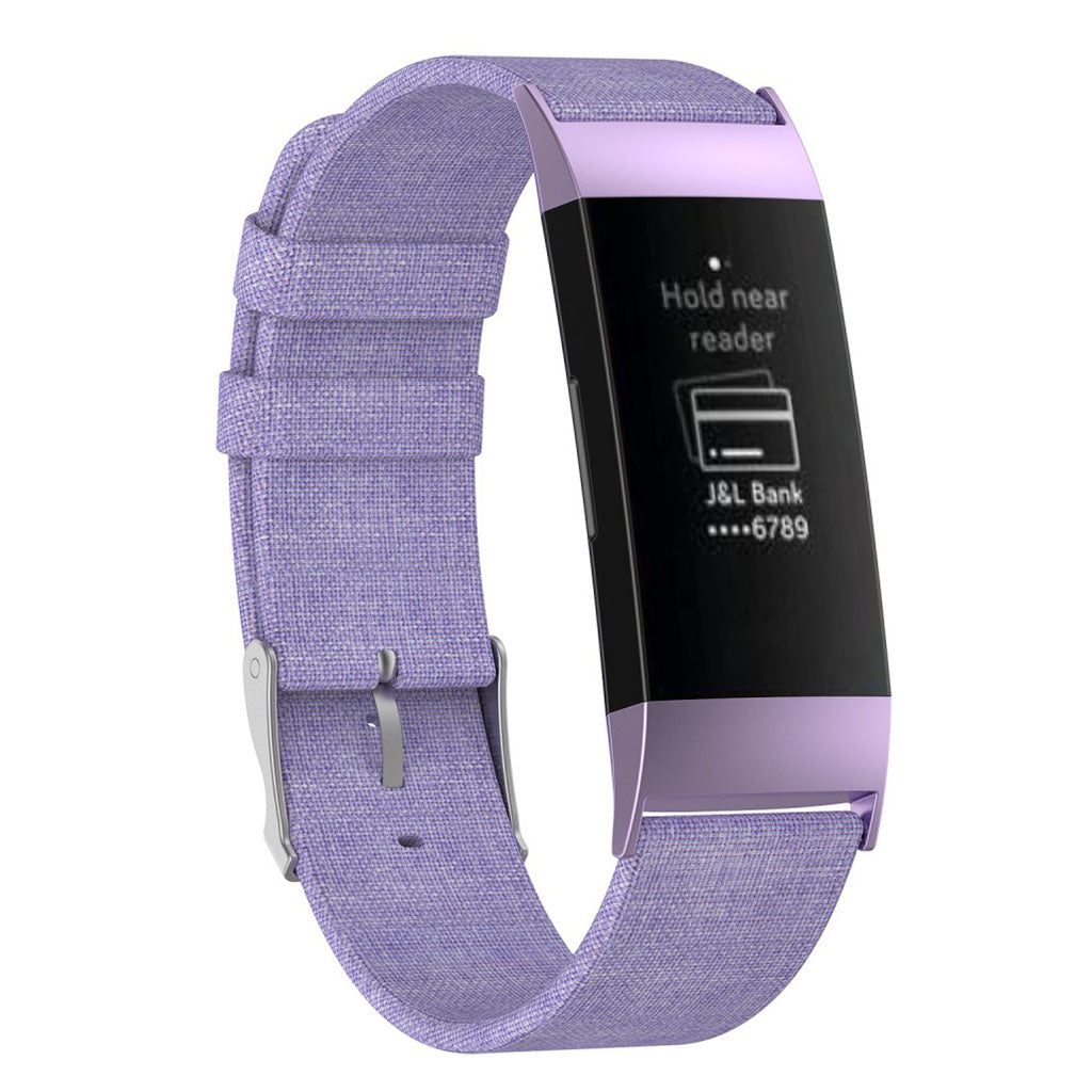 Mega cool Fitbit Charge 3 Nylon Rem - Lilla#serie_1