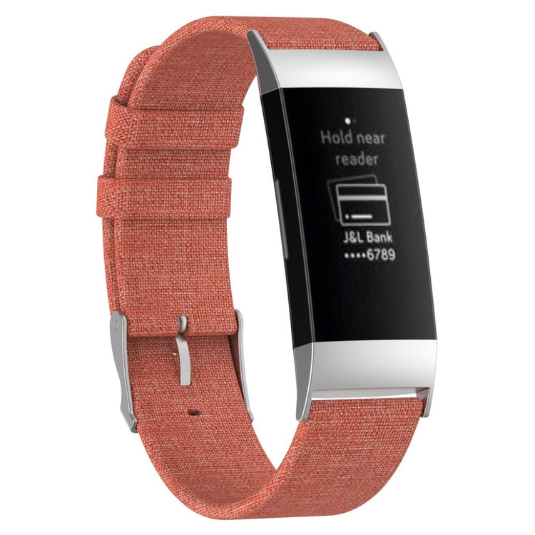 Mega cool Fitbit Charge 3 Nylon Rem - Orange#serie_2