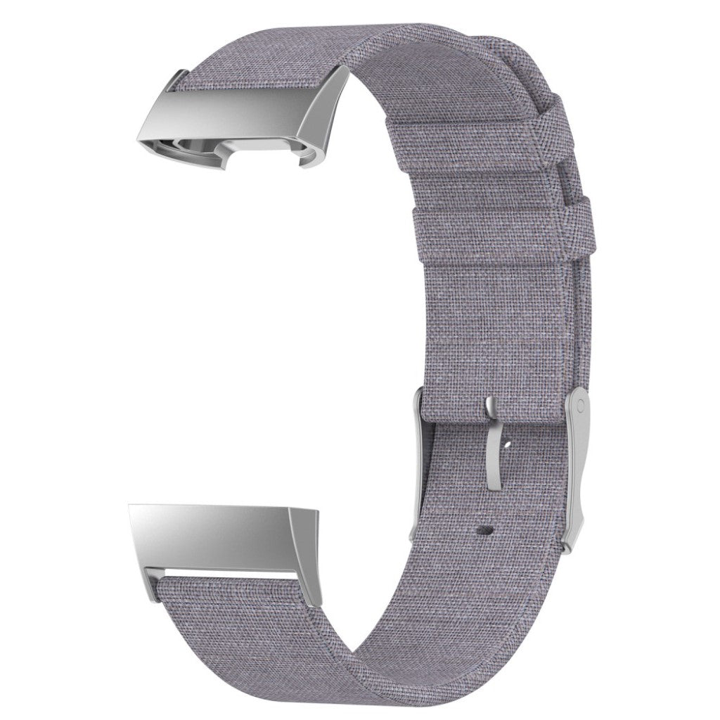 Mega cool Fitbit Charge 3 Nylon Rem - Sølv#serie_4