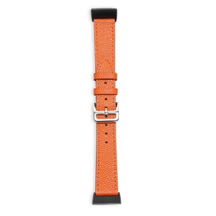 Tidsløst Fitbit Charge 3 Ægte læder Rem - Orange#serie_5