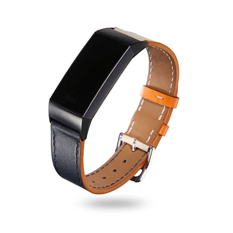 Tidsløst Fitbit Charge 3 Ægte læder Rem - Flerfarvet#serie_7