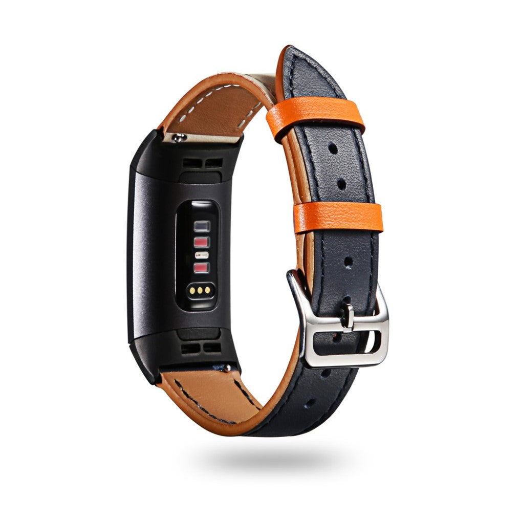 Tidsløst Fitbit Charge 3 Ægte læder Rem - Flerfarvet#serie_7