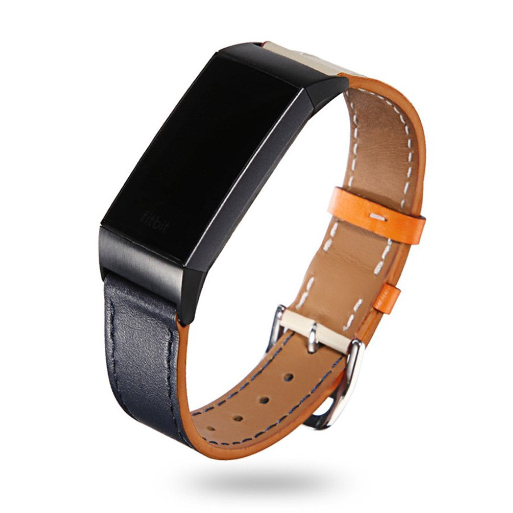 Tidsløst Fitbit Charge 3 Ægte læder Rem - Flerfarvet#serie_7
