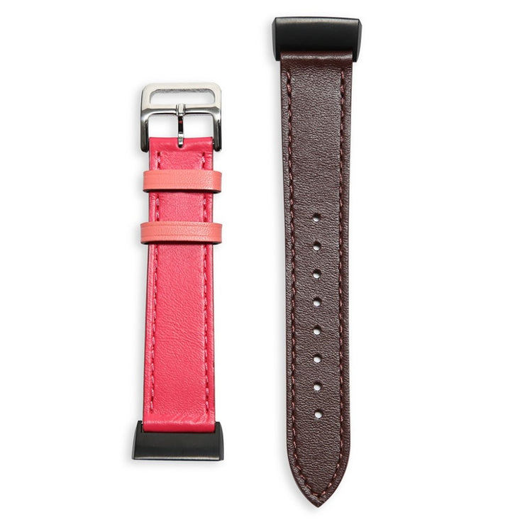 Tidsløst Fitbit Charge 3 Ægte læder Rem - Flerfarvet#serie_8