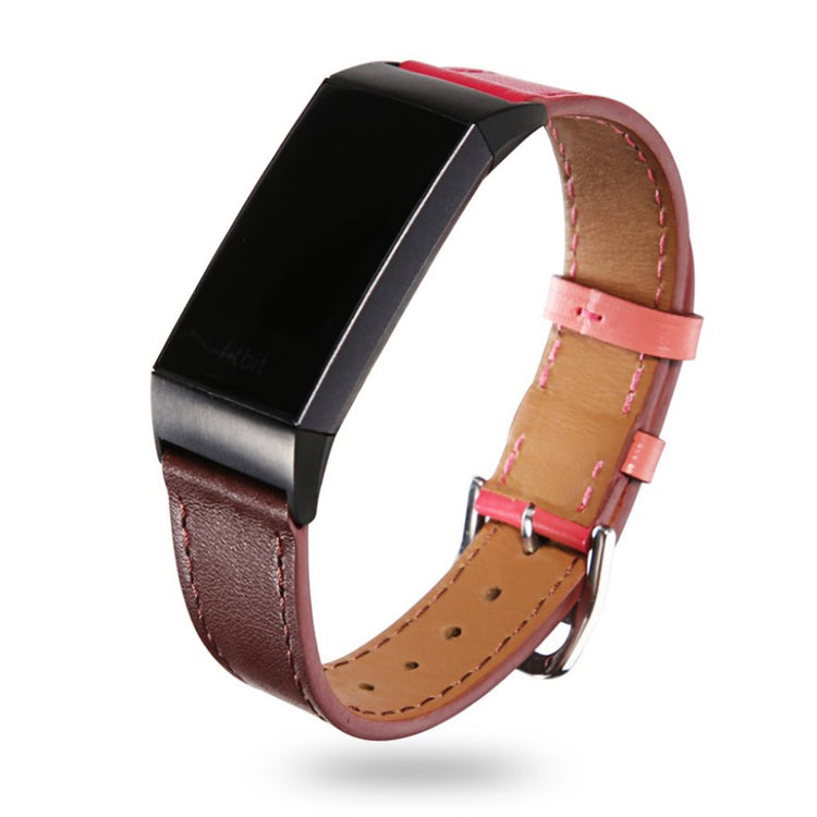 Tidsløst Fitbit Charge 3 Ægte læder Rem - Flerfarvet#serie_8