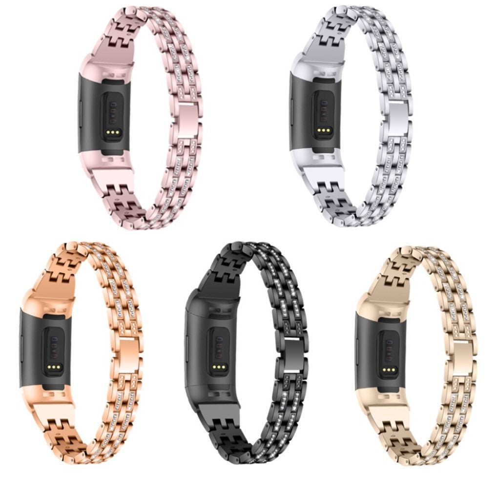 Vildt smuk Fitbit Charge 3 Plastik og Silikone Rem - Sort#serie_1