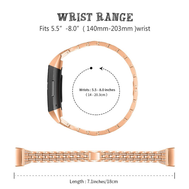 Vildt smuk Fitbit Charge 3 Plastik og Silikone Rem - Pink#serie_4