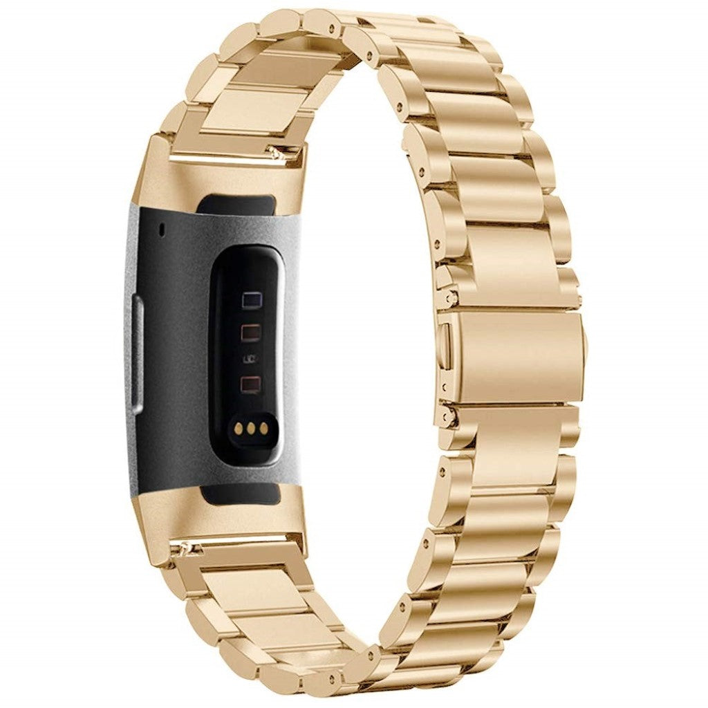 Fed Fitbit Charge 3 Metal Rem - Guld#serie_2