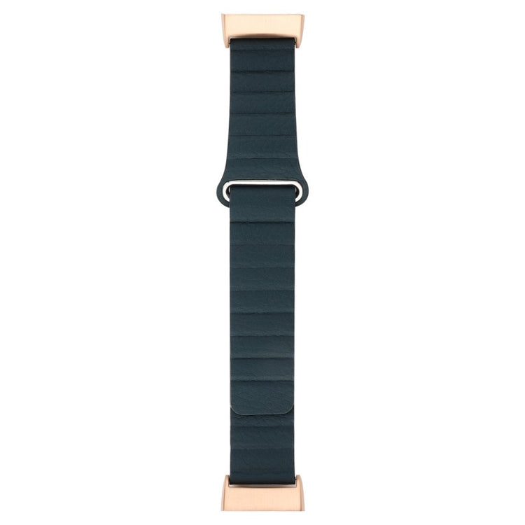 Super smuk Fitbit Charge 3 Ægte læder Rem - Blå#serie_3