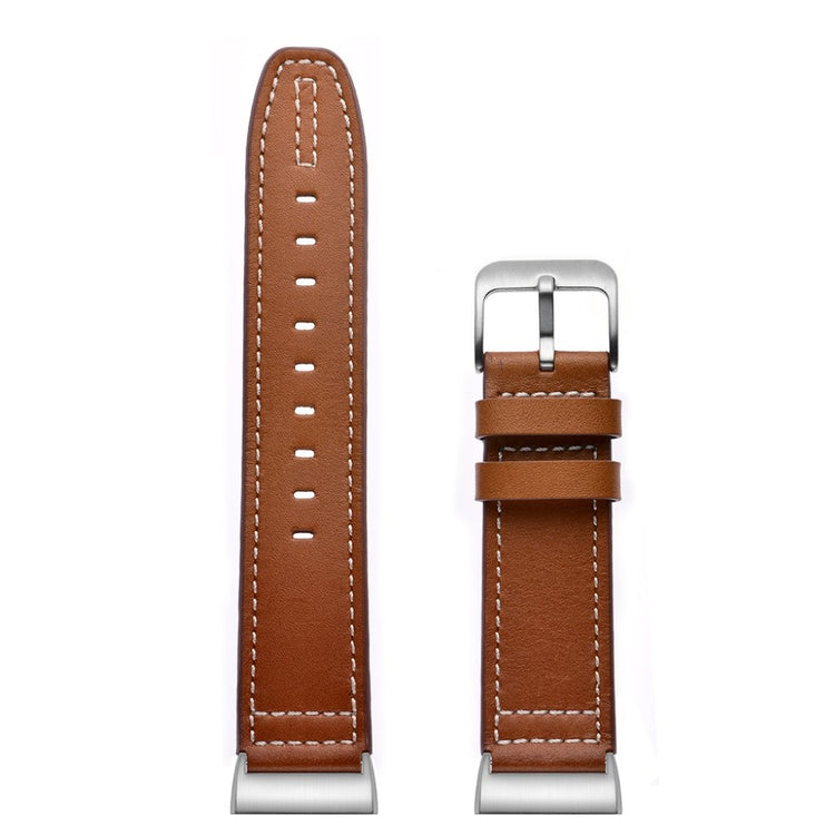 Vildt pænt Fitbit Charge 3 Ægte læder Rem - Brun#serie_4