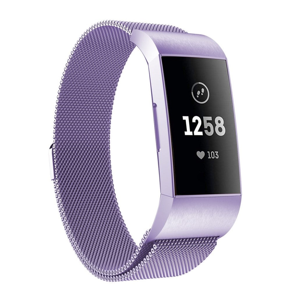 Komfortabel Fitbit Charge 3 Metal Rem - Lilla#serie_062