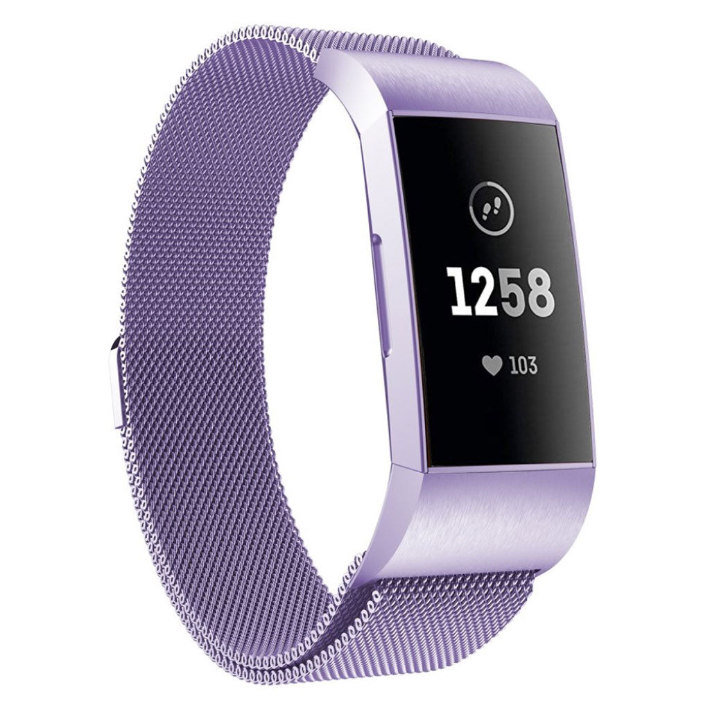 Komfortabel Fitbit Charge 3 Metal Rem - Lilla#serie_062