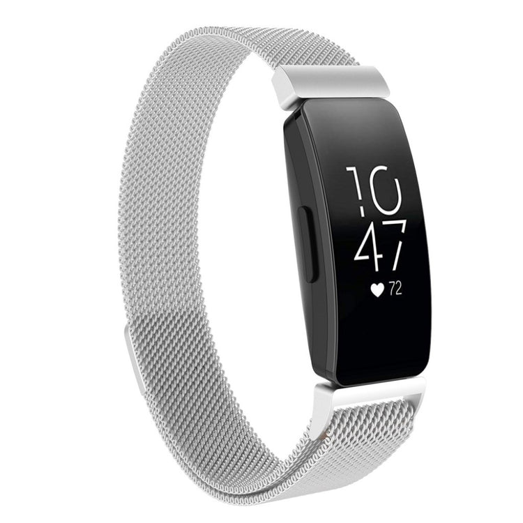 Rigtigt slidstærk Fitbit Inspire Metal Rem - Sølv#serie_012