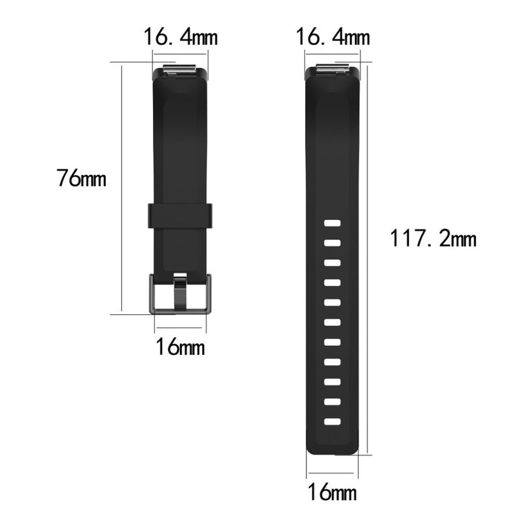 Fortrinligt Fitbit Inspire Silikone Rem - Sort#serie_1