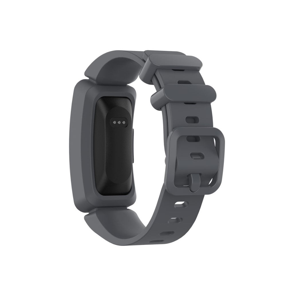 Rigtigt hårdfør Fitbit Inspire Silikone Rem - Sølv#serie_6