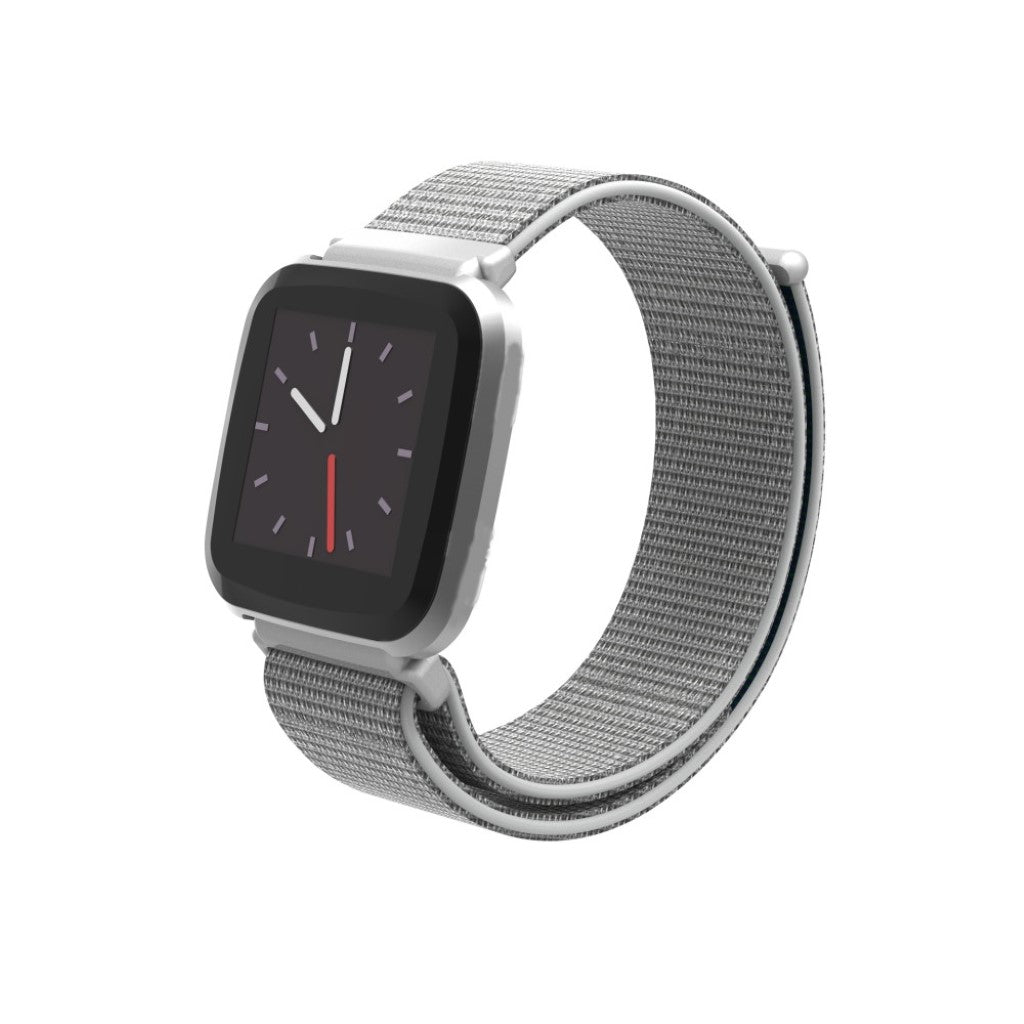 Rigtigt pænt Fitbit Versa Lite Nylon Rem - Sølv#serie_5