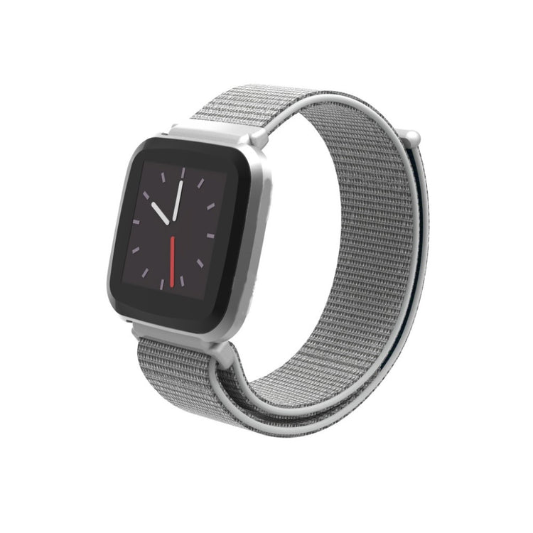 Rigtigt pænt Fitbit Versa Lite Nylon Rem - Sølv#serie_5