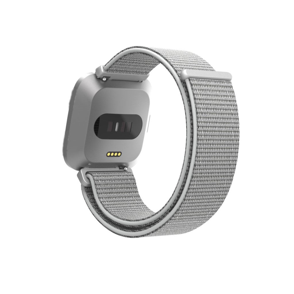 Rigtigt pænt Fitbit Versa Lite Nylon Rem - Sølv#serie_5