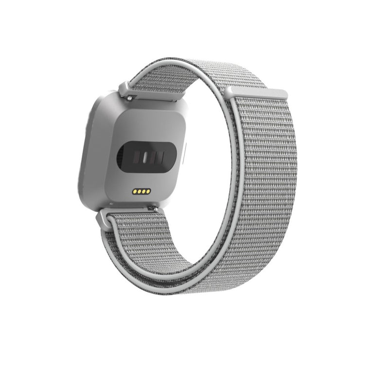 Rigtigt pænt Fitbit Versa Lite Nylon Rem - Sølv#serie_5