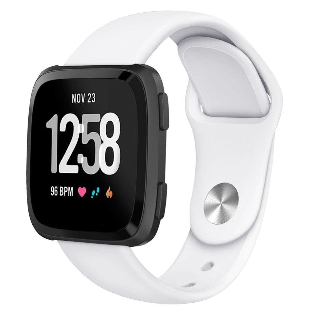 Helt vildt sejt Fitbit Versa Lite Silikone Rem - Hvid#serie_2