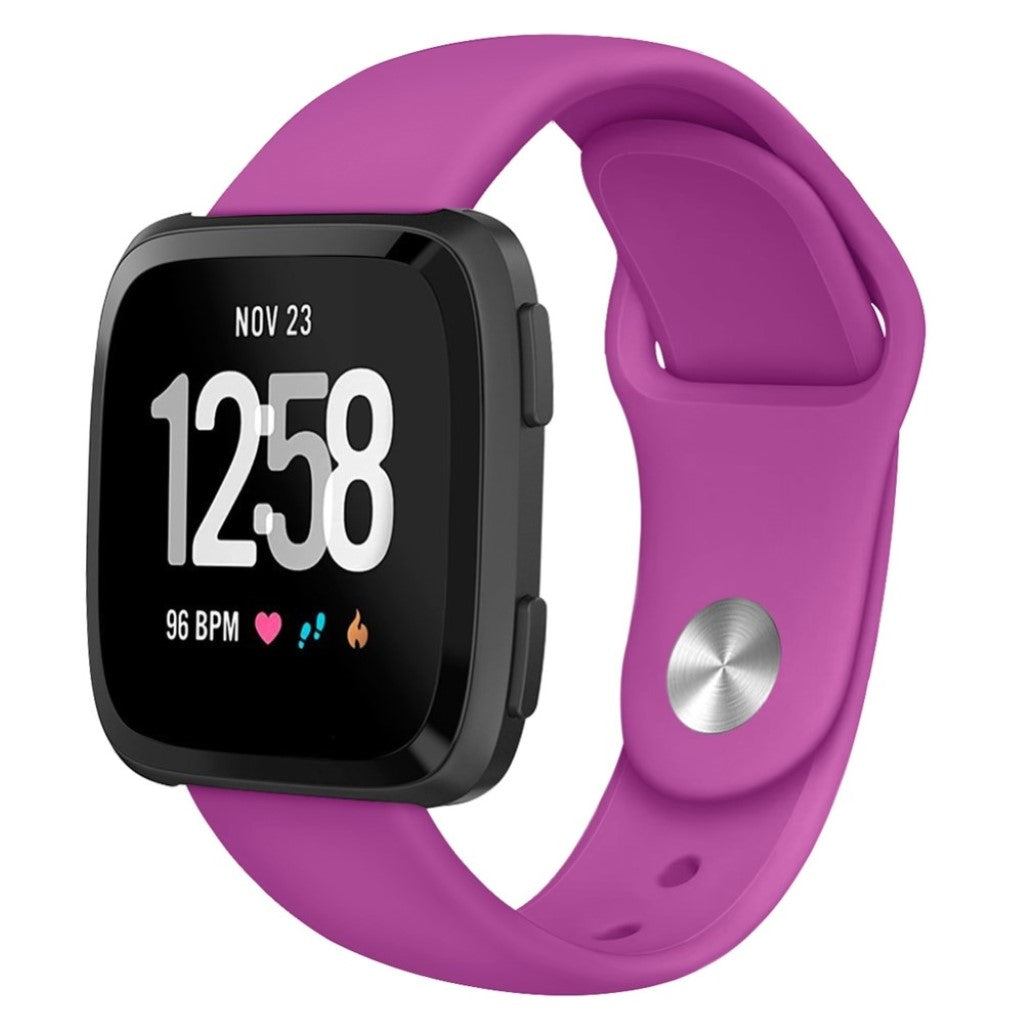 Helt vildt sejt Fitbit Versa Lite Silikone Rem - Lilla#serie_9
