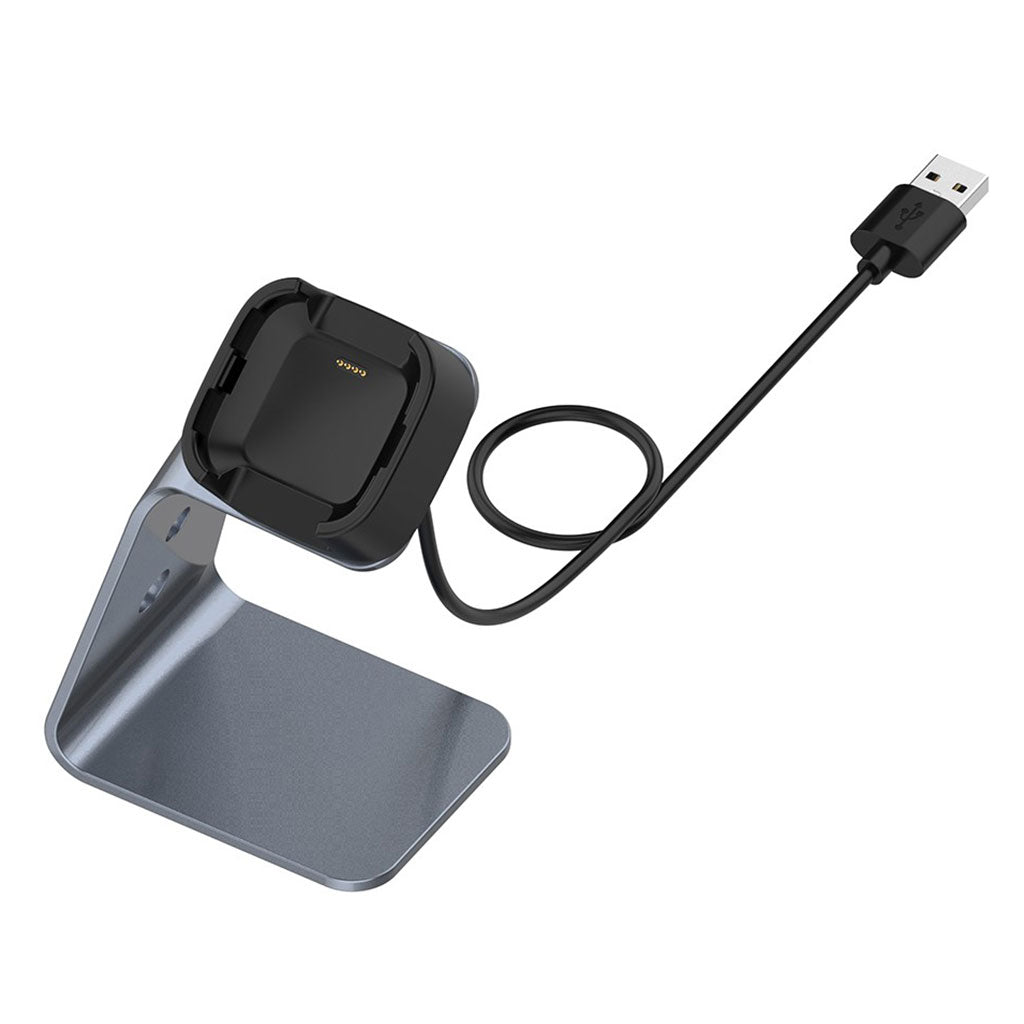 Metal Fitbit Versa Lite Ladestation - Sølv#serie_1