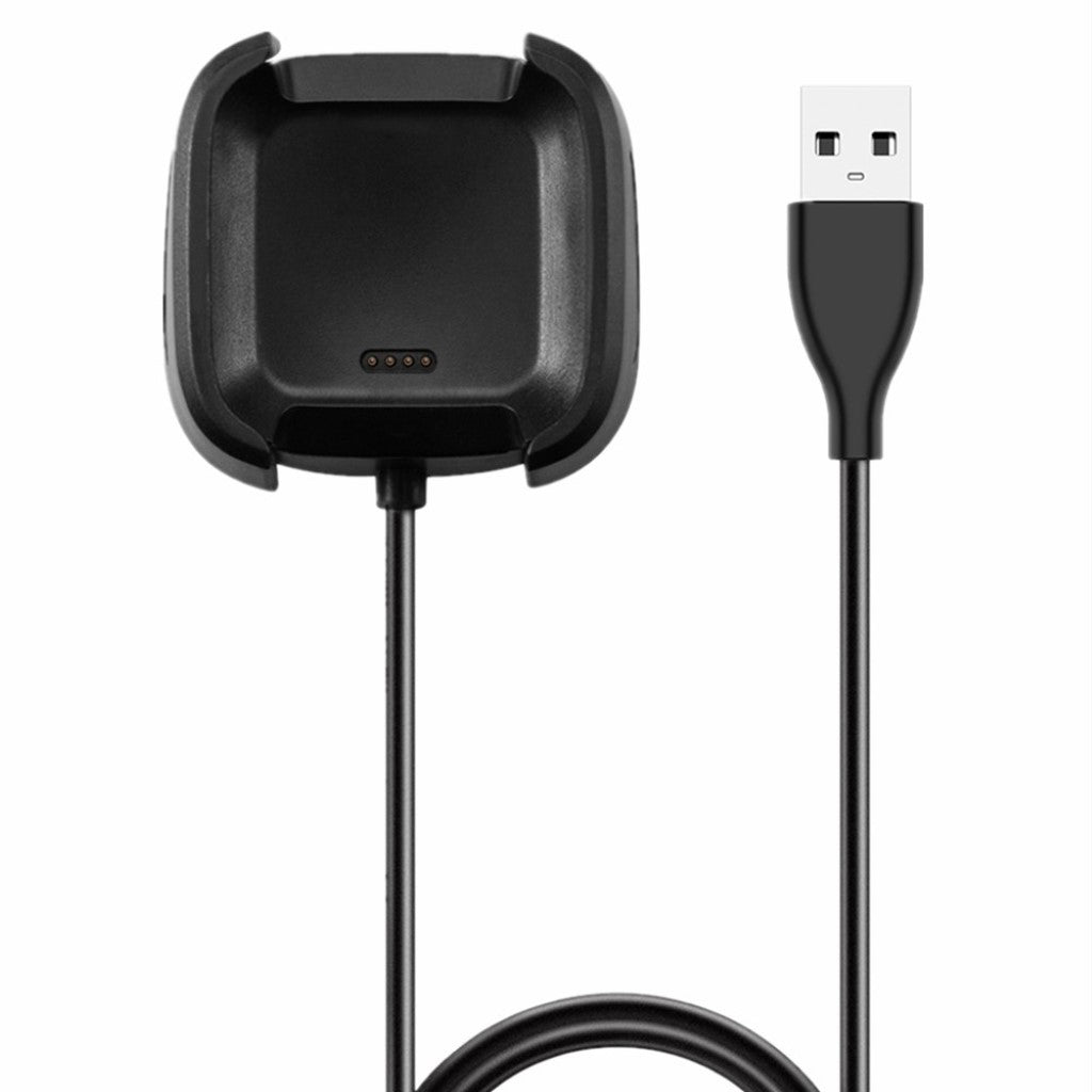 Plastik Fitbit Versa 2 USB Ladestation - Sort#serie_8