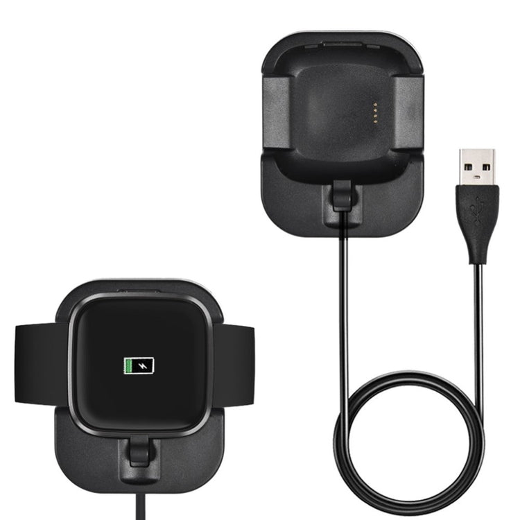 Plastik Fitbit Versa 2 USB Ladestation - Sort#serie_014