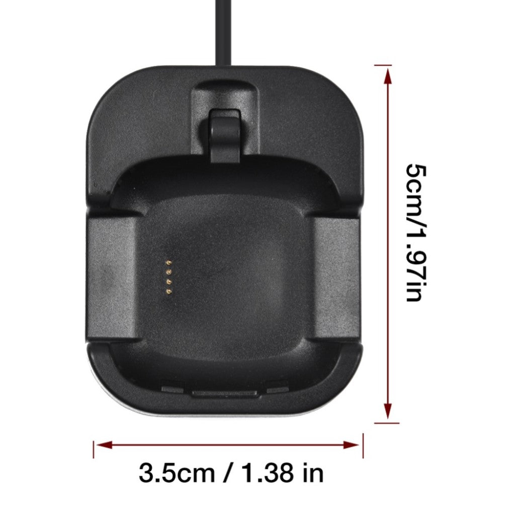 Plastik Fitbit Versa 2 USB Ladestation - Sort#serie_014