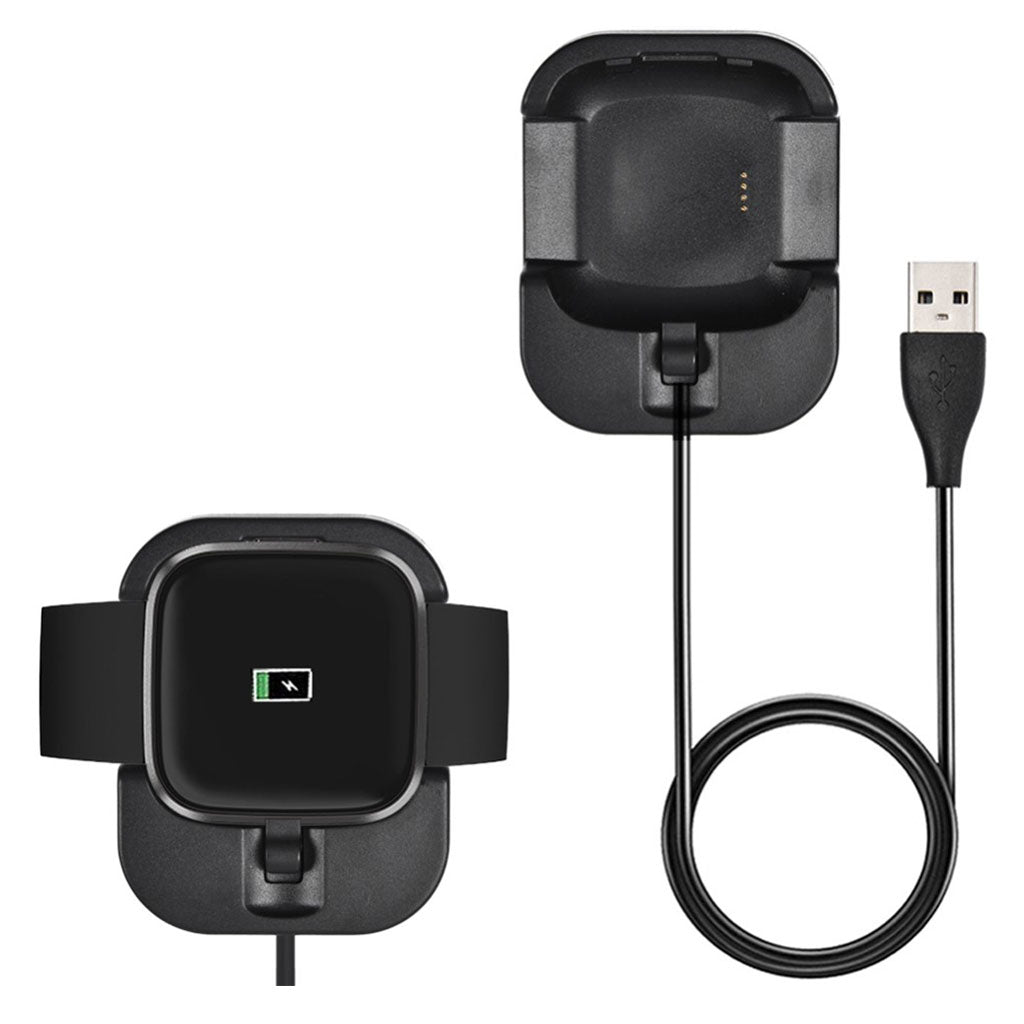 Plastik Fitbit Versa 2 USB Ladestation - Sort#serie_014